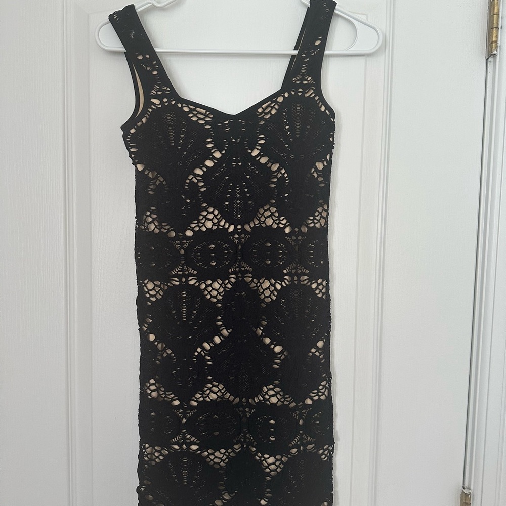 Feee People  Black Lace Dress